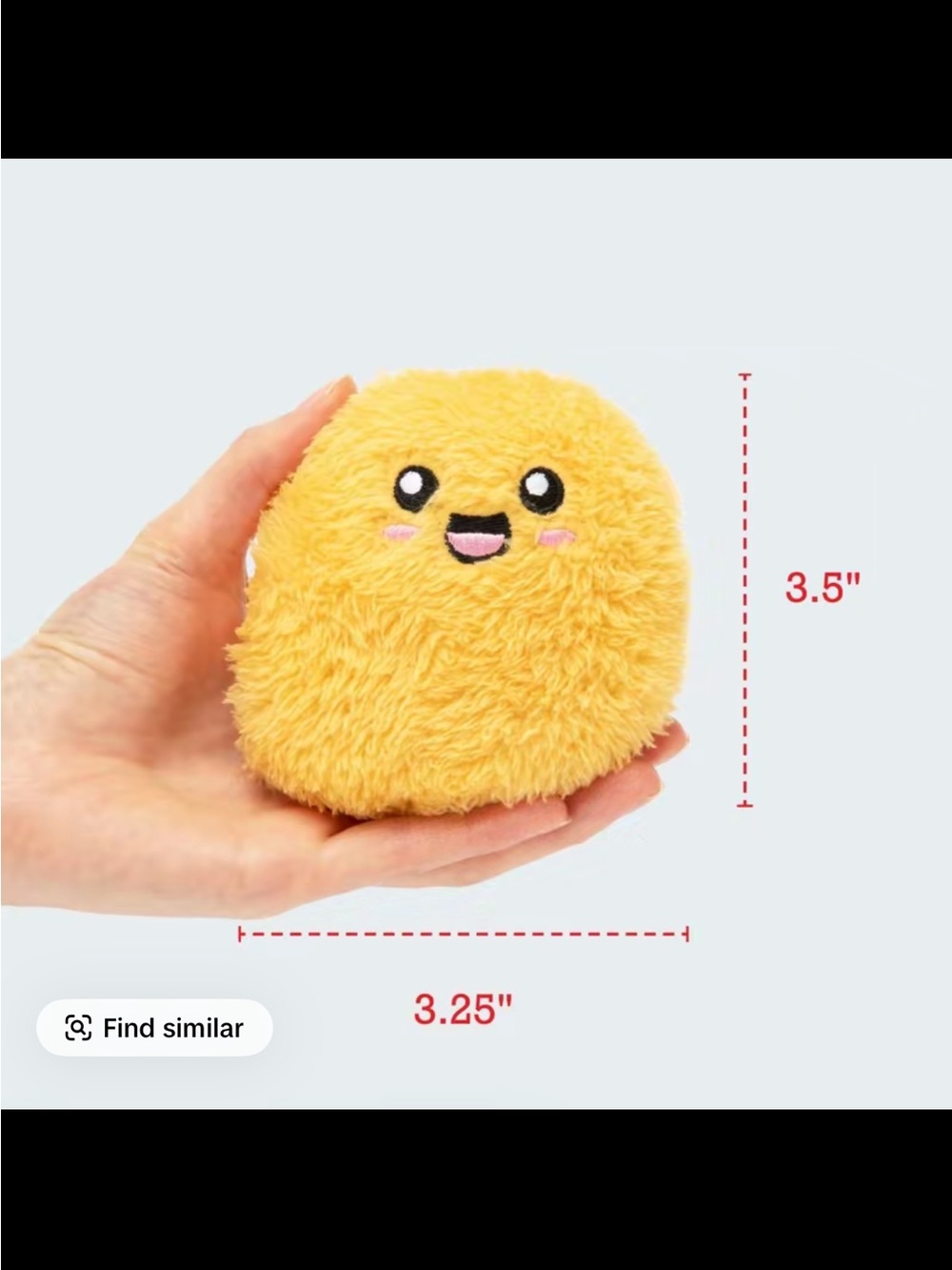 Emotional Support Nuggets Plush Set - Yellow Nuggets in Red Bowl - Picture 3 of 3
